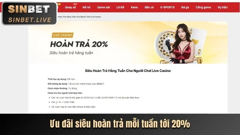 Hình ảnh khuyến mãi hoàn trả hàng ngày/tuần V999